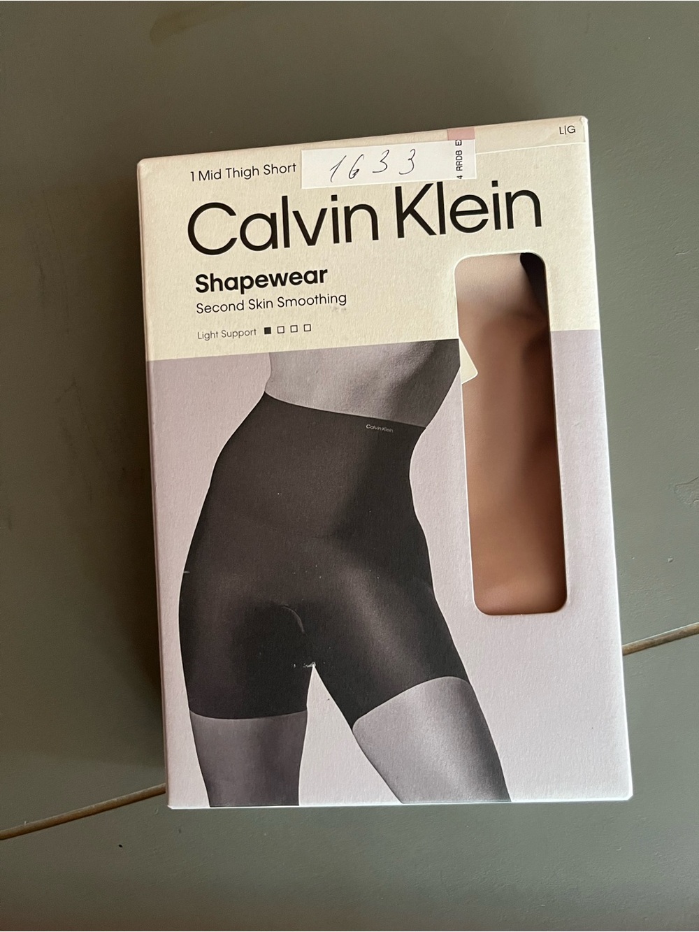 Calvin Klein Shapewear Mid-Thigh Short in Nude/Tan
